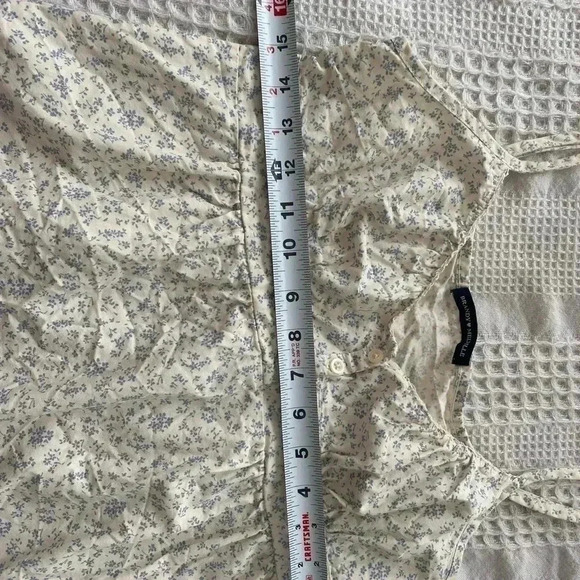 Brandy Melville Babydoll Dress Floral Mini Cotton Summer Tie Back Button Front - Picture 8 of 10
